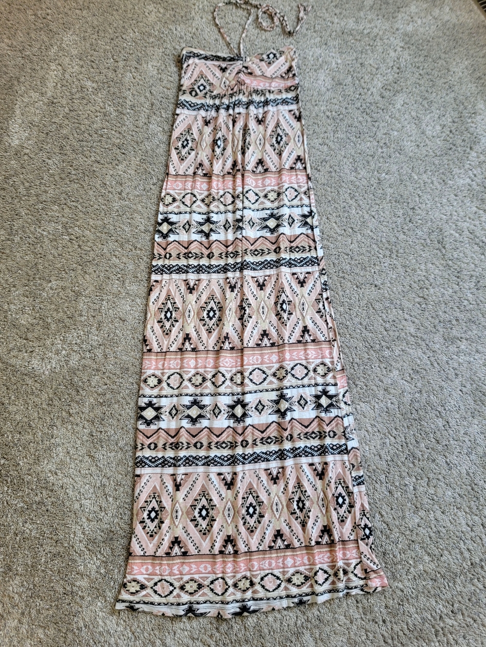 Women’s Pink Aztec Maxi Skirt